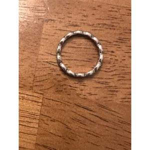 Authentic PANDORA Sparkling Leaves Silver Band~Ring 190923CZ Size 7.75 Stacking thumbnail 3