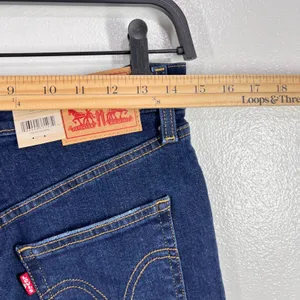 Levi's Ribcage Straight Ankle Super High‎ Rise Jeans Distressed Denim Womens 26 thumbnail 6