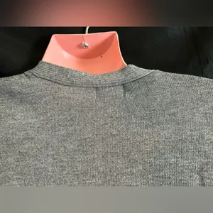Worthington Gray Women's Open Front Cardigan Sweater with Zipper Detail SZ SM thumbnail 9