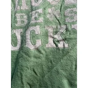 Harley Davidson You Should Be So Lucky Green V-Neck T-Shirt Woman’s Size Large thumbnail 5