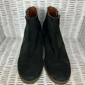 Lucky Brand LK-ROQUEE Black Suede Double Zip Ankle Booties Sz 9M/39 Boho Grunge thumbnail 3