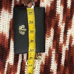 NWOT Juicy Couture Monogram Black Gold Wallet Coin Purse Cardholder Pouch w/ heart charm gold tone Measurement in pics New, no tags thumbnail 4