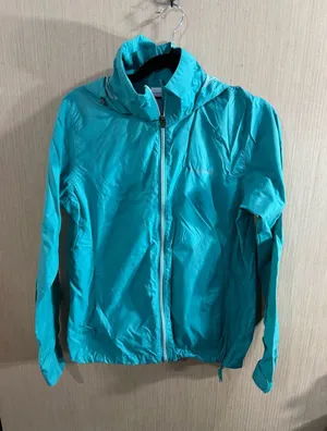 Women’s Columbia Teal Hooded Rain Jacket Size Medium thumbnail 1