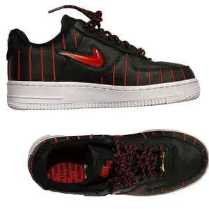 Nike Air Force 1 Jewel QS Chicago All-Star Pinstripes Black Red thumbnail 1
