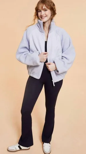 Target Viral exclusive Blogilates Campfire High Pile Fleece Full Zip Jacket thumbnail 6