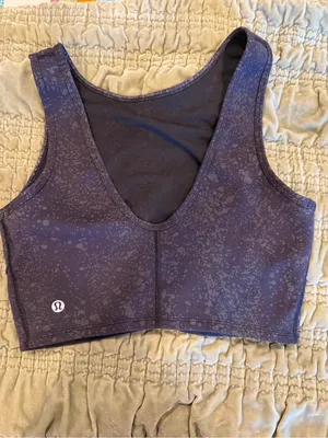 lululemon x Peloton bra top Navy Speckled Workout Yoga Cycling Athleisure Wear! thumbnail 2