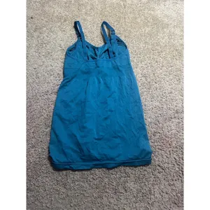 Maternity Nursing Camisole Teal Blue Seamless Ruched Bust Tank Top Size‎ L thumbnail 4