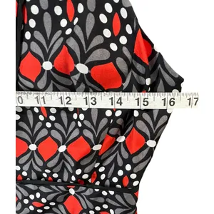 Milly Sheath Dress 2 Black Gray Red Silk Geometric‎ Sleeveless Modern Chic Party thumbnail 9