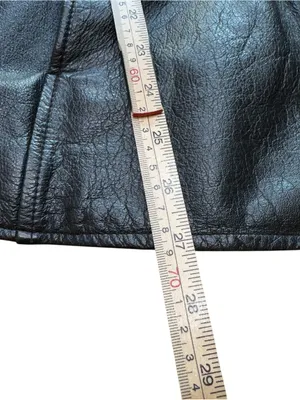 Wilsons Leather Black Genuine Leather Jacket Womens XL Zip Front Collared Fitted thumbnail 8