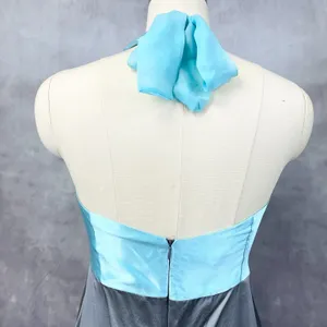 Y2K ANKA New York Dress Halter Size Medium Silk Glam Party Femme Club HOCO‎ thumbnail 6