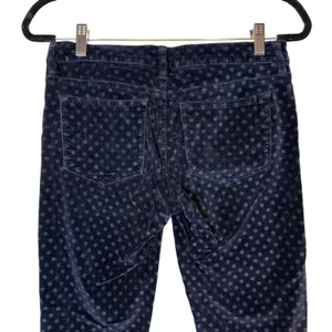J Crew Toothpick‎ Ankle Pants Navy Velvet Polka Dot Size 27 Holiday Preppy thumbnail 4