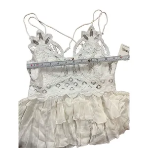 NWT Free‎ People Adella Lace Cami women's sz S white thumbnail 6