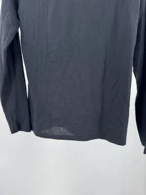 Ralph Lauren Black Long-Sleeve Tee Gold RL Logo S casual layering lightweight thumbnail 10