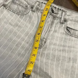 American Eagle Pinstripes Ripped Distressed Jeans thumbnail 6