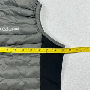 Columbia Women’s Quilted Puffer Vest Gray Black Full Zip Lightweight Size L thumbnail 7