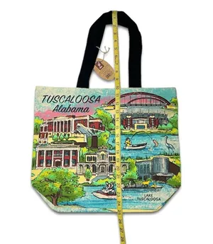 NWT Tuscaloosa Alabama City Novelty Canvas Tote Bag Historic Landmark University thumbnail 4
