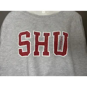 Sacred Heart Pioneers Sweatshirt Womens 2XL Gray Cropped Raw Hem Gear For Sports thumbnail 5