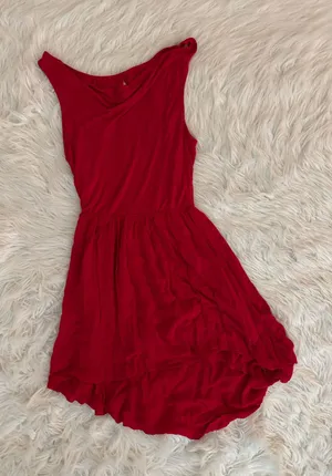 Free People red high-low dress thumbnail 1
