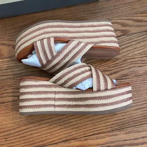 Patrizia by Spring Step‎ Wedge Sandals Rafi Camel size 38 (US 7.5-8) NWT thumbnail 3