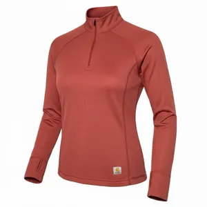 Carhartt‎ Womens 1/4 Zip Pullover Thermal Base Layer Rust XS WK015 Gorpcore thumbnail 2