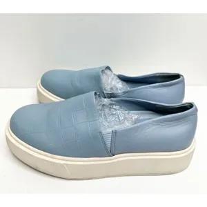 Vince Camuto Slip On Sneakers Platform Leather Casual Blue Shoes Size‎ 7 thumbnail 2