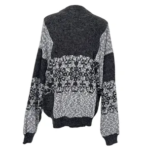Vintage Nuovo Retro Grandpa Grandma Sweater Unisex Size XL Grunge Acrylic Gray thumbnail 5