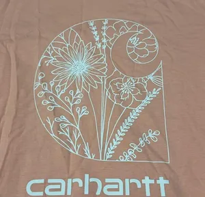 Carhartt pink white floral graphic T-shirt women’s size small thumbnail 5
