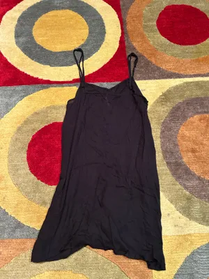 Free People Lightweight Black Mini Slip Dress Beach Coverup Sheer Size Small thumbnail 4