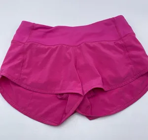 Lululemon Speed Up Hot Pink Athletic Running Shorts Zip Pocket 2 Neon Athleisure thumbnail 1