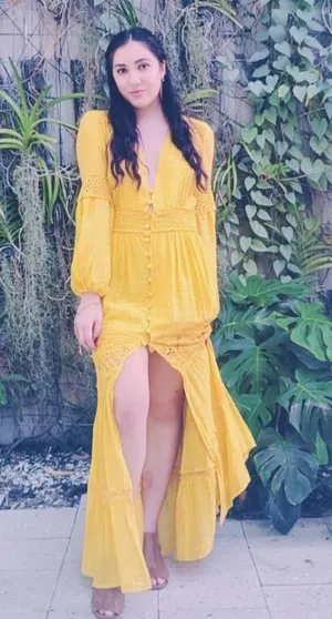 Elegant Yellow Maxi Dress thumbnail 1