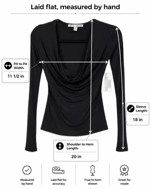 654 Urban Outfitters Black Cowl Neck Top XXS NWT thumbnail 10