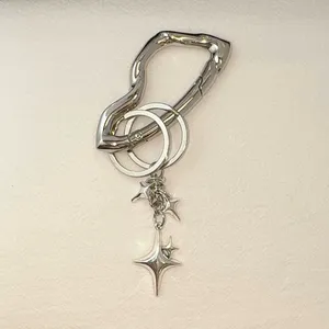Star Keychain Charm for Men Women Carabiner Car Keychain Key Ring Bag Charm thumbnail 2