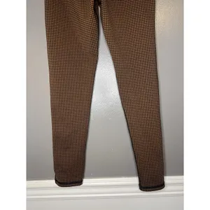 OFFLINE By Aerie Leggings Womens Medium Brown Houndstooth Stretch Ankle Pants thumbnail 7