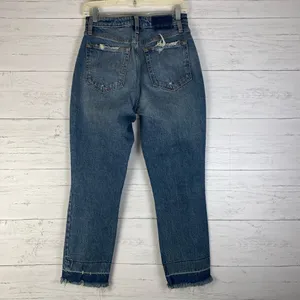 Abercrombie & Fitch Size 26/2 Curve Love The Mom Jean High Rise Distressed Ankle thumbnail 6