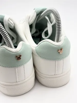 Disney White‎ Sneakers with Gold Mickey Accent and Mint Trim thumbnail 8