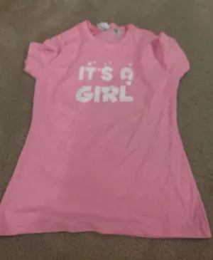 It’s a girl top pink gender party small size top shirt woman thumbnail 1