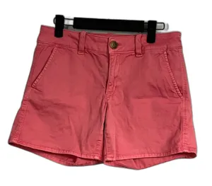 American Eagle Super Stretch Pink Aeo Twill Midi Shorts Size 27 Summer Preppy thumbnail 1