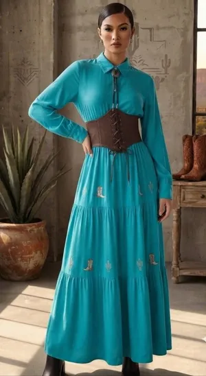 Vintage Style Brown Faux Leather Lace Up‎ Elastic Girdle Casual Wide Waistband thumbnail 1