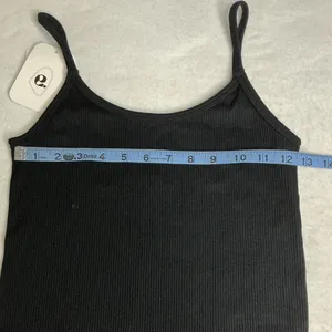 Elodie Black Ribbed Knit Tank Top‎ Bodysuit Romper Women XS/S thumbnail 2