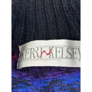 Vintage Kerri Kelsey Mohair Wool Zip Cardigan Sweater‎ Pink Purple Chevron Small thumbnail 7