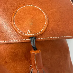 Avorio Italian Leather Tassel Shoulder Bag Orange Boho Womens Large thumbnail 10