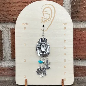 Cowboy Hat Earrings with Western Charms thumbnail 2