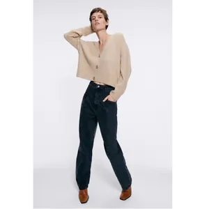 Nwt Zara Premium Quinn Pleated Straight Jeans Sz-10 thumbnail 3