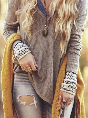 Free People Blue Gray Sunset Park Drippy Thermal Waffle Knit Oversized Shirt Top thumbnail 2