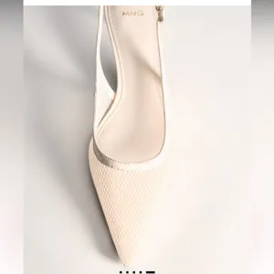 Mango NWT HEELED MESH SHOES WHITE FALL FORMAL PARTY $77 thumbnail 3