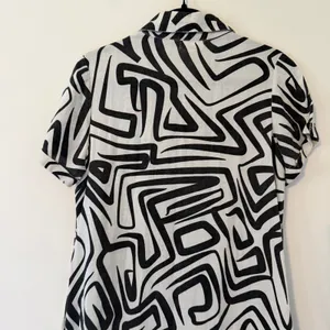Japna Cotton Flax Linen‎ Blend Geometric Artsy Button Front Shirt Dress Size Med thumbnail 7