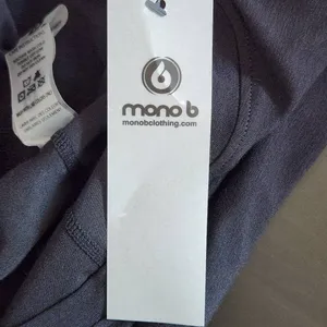 Mono B Black Short Sleeve T-Shirt Tunic NWT Size Small Black High Low Tee thumbnail 8