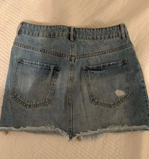 Forever 21 Distressed Denim Skirt thumbnail 3