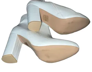 PrettyLittleThing White Croc Bethati Ankle Boots thumbnail 5