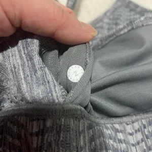Lululemon sport bra gray/white size 2 thumbnail 5